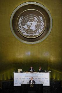 Themen der Woche KW17 Bilder des Tages Bundesaussenminister Heiko Maas, SPD, spricht in der Generalversammlung der Vereinten Nationen auf einem High Level Segment. New York, 24.04.2018. New York USA Copyright: xThomasxTrutschelx