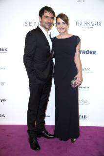 Anja Kling mit Freund Oliver Haas bei der 26. Verleihung des Deutschen Parfumpreises Duftstars 2018 im Flughafen Tempelhof. Berlin, 25.04.2018
