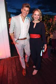 Lukas Sauer, Anne-Catrin Wahls (ehemals Märzke) beim Bunte New Faces Award Film 2018 im Spindler & Klatt in Berlin am 26.04.2018