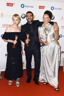 Jella Haase, Elyas M Barek und Katja Riemann bei der Verleihung des Deutschen Filmpreises 2018 in der Messe Berlin. Berlin, 27.04.2018