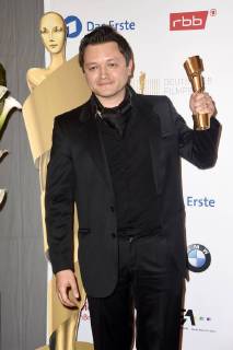 Erwin Prib, Preisträger Bestes Szenenbild, bei der Verleihung des Deutschen Filmpreises 2018 in der Messe Berlin. Berlin, 27.04.2018