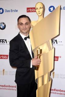 Franz Rogowski, Preisträger beste männliche Hauptrolle, bei der Verleihung des Deutschen Filmpreises 2018 in der Messe Berlin. Berlin, 27.04.2018