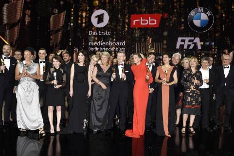 Die Preisträger und Laudatoren bei der Verleihung des Deutschen Filmpreises 2018 in der Messe Berlin. Berlin, 27.04.2018