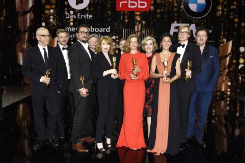 Die Preisträger und Laudatoren bei der Verleihung des Deutschen Filmpreises 2018 in der Messe Berlin. Berlin, 27.04.2018