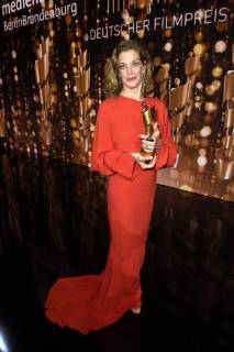 Marie Bäumer, Preisträgerin Beste weibliche Hauptrolle in 3 Tage in Quiberon , bei der Verleihung des Deutschen Filmpreises 2018 in der Messe Berlin. Berlin, 27.04.2018