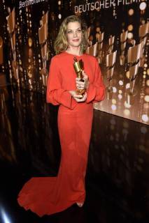 Marie Bäumer, Preisträgerin Beste weibliche Hauptrolle in 3 Tage in Quiberon , bei der Verleihung des Deutschen Filmpreises 2018 in der Messe Berlin. Berlin, 27.04.2018