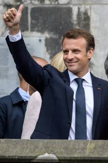 Verleihung des internationalen Karlspreises zu Aachen, 10.05.2018 Der französische Präsident Emmanuel Macron bei der Verleihung des internationalen Karlspreises zu Aachen am 10.05.2018, , Aacgeb NRW Deutschland