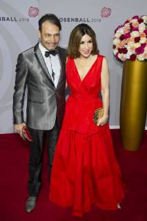 Judith Williams mit Ehemann Alexander-Klaus Stecher, Roter Teppich, Red Carpet Show, Rosenball zugunsten der Stiftung Deutsche Schlaganfall-Hilfe, Festveranstaltung in Berlin, 05.05.2018