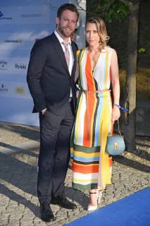 Ken Duken mit Ehefrau Marisa Leonie Bach beim Produzentenfest (Produzentenallianz Sommerfest) im Haus der Kulturen Schwangere Auster in Berlin am 07.06.2018