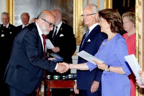Medal presentation, Drottningholm Palace, Stockholm, 2018-06-12 Carl Gustav de Suede;Silvia de Suede Stockholm Sweden  588910