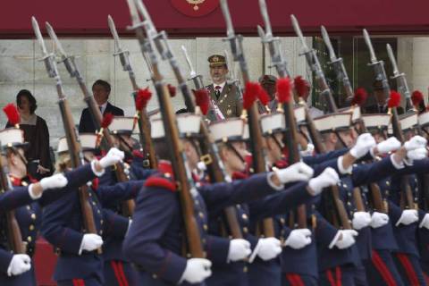 THE KING FELIPE PRESIDES THE CELEBRATION OF THE CHAPTER OF THE REAL AND MILITARY ORDER OF SAN HERMENEGILDO FELIPE OF BORBON AND GREECE 12 06 2018 June 12 2018 King Felipe attends the celebration of the Military Order of San Hermenegildo in the Monastery of El Escorial in Madrid 888 Cordon Press  EuropaxPress El Rey Felipe preside la celebracion del Capitulo de la Real y M