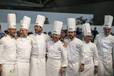 June 12, 2018 - Turin, Piedmont, Italy - Turin, Italy-June 12, 2018: Award ceremony for the Bocuse d Or competition, the world s most famous international cooking competition in Turin. 20 international chefs face off to win a place in the January world final in Lyon Turin Italy - ZUMAg210 20180612_zbp_g210_157 Copyright: xStefanoxGuidix