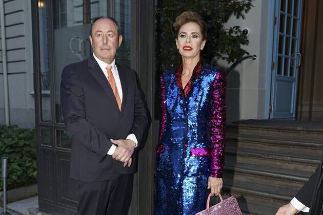 June 12, 2018 - Madrid, Spain - Agatha Ruiz de la Prada and Luis Miguel Rodriguez attends the Vanity Fair journalist award 2018 at Santo Mauro Hotel on June 12, 2018 in Madrid, Spain. Madrid Spain  - ZUMAn230 20180612_zaa_n230_827 Copyright: xOscarxGonzalezx