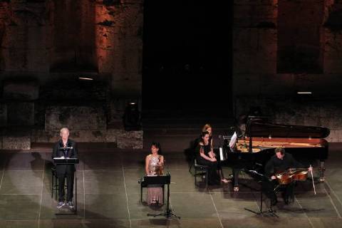 June 19, 2018 - Athens, Greece - Actor BILL MURRAY with JAN VOGLER present New Worlds at Odeon of Herodes Atticus. Athens Greece - ZUMAv62_ 20180619_zaf_v62_522 Copyright: xAristidisxVafeiadakisx