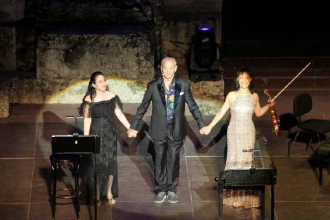 June 19, 2018 - Athens, Greece - Actor BILL MURRAY with JAN VOGLER present New Worlds at Odeon of Herodes Atticus. Athens Greece - ZUMAv62_ 20180619_zaf_v62_527 Copyright: xAristidisxVafeiadakisx