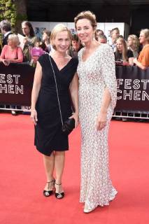 Amelie Fried und Diana Iljine bei der CineMerit-Gala zu Ehren von Emma Thompson auf dem 36. Filmfest München 2018 im Festivalzentrum Gasteig. München, 29.06.2018