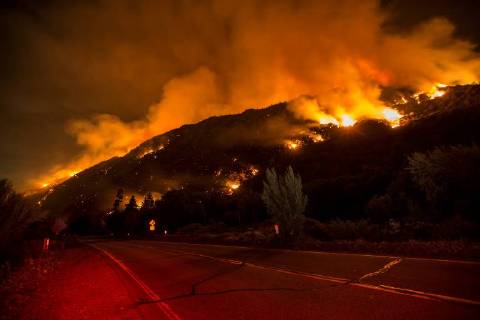 News Themen der Woche News Bilder des Tages July 7, 2018 - Forest Falls, California, U.S - A large wildfire broke out in Forest Falls off Highway 38 on Friday July 06, 2018. Extreme heat and winds helped spread the fire to over 1000 acres with 0% containment. The city of Forest Falls is under mandatory evacuation. Forest Falls U.S. - ZUMAw134 20180707_zap_w134_006 Copyright: xKevinxWarnx
