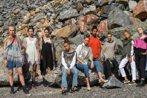 Entertainment Bilder des Tages (180725) -- HELSINKI, July 25, 2018 -- Models present creations of Finnish designer Mai Niemi during the Helsinki Fashion Week 2018 in Helsinki, Finland, July 24, 2018. ) (djj) FINLAND-HELSINKI-FASHION WEEK-MAI NIEMI SergeixStepanov 