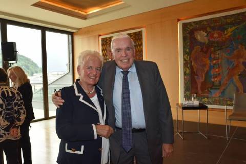 Klaus Michael Kühne, Gattin Christine, Kühne Stiftung, Pressekonferenz, neuer Hauptsponsor der Salzburger Festspiele, © Manfred Siebinger