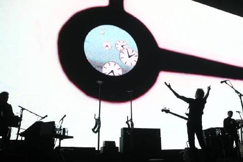 Entertainment Bilder des Tages MOSCOW, RUSSIA â€“ AUGUST 31, 2018: Pink Floyd co-founder Roger Waters gives a concert at Moscow s Olimpiysky Arena as part of his Us + Them Tour. Valery Sharifulin TASS  TS08E92A
