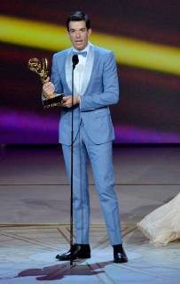 John Mulaney accepts the Outstanding Writing for a Variety Special award for John Mulaney: Kid Gorgeous at Radio City onstage during the 70th annual Primetime Emmy Awards at the Microsoft Theater in downtown Los Angeles on September 17, 2018.  LAP201809171094 JIMxRUYMEN