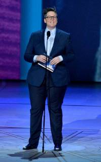 Comedian Hannah Gadsby speaks onstage during the 70th annual Primetime Emmy Awards at the Microsoft Theater in downtown Los Angeles on September 17, 2018.  LAP201809171099 JIMxRUYMEN