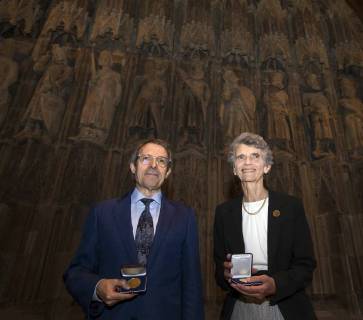 Zülch-Preis Hansa-Saal Historisches Rathaus Koeln Datum: 21.09.2018 Links: Josep Dalmau Rechts: Angela Vincent