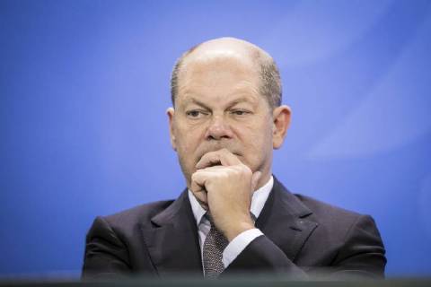 News Bilder des Tages Bundesfinanzminister Olaf Scholz, SPD, aufgenommen im Rahmen einer Pressekonferenz nach dem Wohngipfel im Bundeskanzleramt. Berlin, 21.09.2018. Berlin Deutschland
