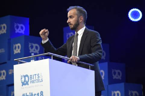 Jan Böhmermann beim 6. Bits & Pretzels Founders Festival 2018 im ICM. München, 30.09.2018