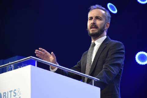 Jan Böhmermann beim 6. Bits & Pretzels Founders Festival 2018 im ICM. München, 30.09.2018