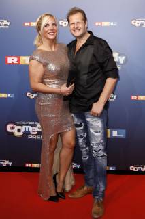 Jens Büchner mit Ehefrau Daniela bei der Verleihung des 22. Deutschen Comedypreises 2018 in den Brainpool Studios. Köln, 07.10.2018