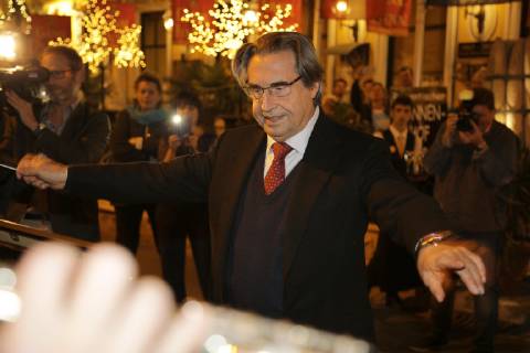 15.10.2018, Marchfelderhof Deutsch-Wagram, Verleihung des Goldenen Johann Strauß 2018, Welturaufführung des Wiener Philharmonikermarsches im Bild: Maestro Riccardo Muti, Verleihung des Goldenen Johann Strauß 2018
