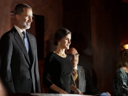DAVID S BUSTAMANTE 18 10 2018 OVIEDO PRINCIPALITY OF ASTURIAS King Felipe VI and Queen Letizia preside over the welcome concert of the Princess of Asturias Awards 2018 Spanish Kings Felipe VI and Queen Letizia during the celebration of the 27th edition of the concert of the Princess of Asturias Awards 2018 in Oviedo on Thursday 18 October 2018  Â©xDavidxS.xBustamante