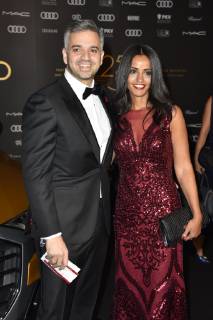 Sawsan Chebli mit Ehemann Nizar Maarouf bei der 25. Festlichen Operngala für die Deutsche Aids Stiftung in der Deutschen Oper. Berlin, 03.11.2018