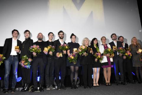 Die Preisträger bei der Verleihung des Deutschen Regiepreises Metropolis 2018 in der Hochschule für Fernsehen und Film. München, 04.11.2018