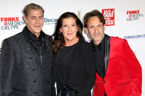 Sven Martinek, Katy Karrenbauer und Falk Willy Wild bei der Verleihung Goldene Bild der Frau am 7.11.2018 in Hamburg Goldene Bild der Frau Verleihung 2018 in Hamburg