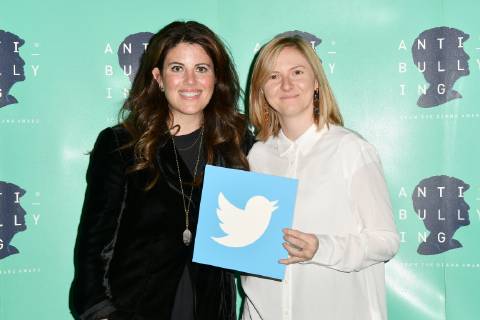 Monica Lewinsky and Katy Minshall attend The Diana Award Photocall at Alexandra Palace in London. NOVEMBER 12th 2018  SLIx184197