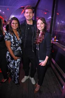 Steffi Brungs mit Freund Christian Wackert, Julia Krueger beim BUNTE New Faces Award Style im Spindler & Klatt in Berlin