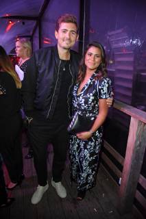 Steffi Brungs mit Freund Christian Wackert beim BUNTE New Faces Award Style im Spindler & Klatt in Berlin