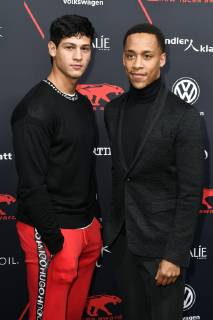 Emilio Sakraya und Jerry Hoffmann bei der Verleihung der Bunte New Faces Award Style 2018 im Spindler & Klatt. Berlin, 15.11.2018