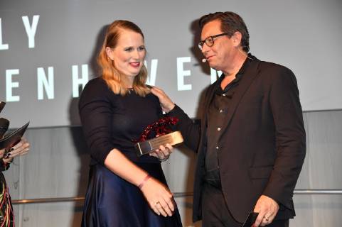 Lilly Ingenhoven und Robert Pölzer bei der Verleihung der Bunte New Faces Award Style 2018 im Spindler & Klatt. Berlin, 15.11.2018