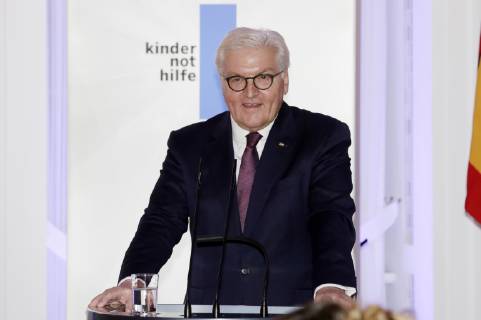 Frank-Walter Steinmeier bei der 20. Verleihung des Medienpreises Kinderrechte in der Einen Welt der Kindernothilfe im Schloss Bellevue. Berlin, 15.11.2018
