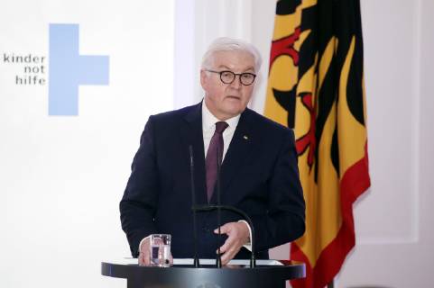 Frank-Walter Steinmeier bei der 20. Verleihung des Medienpreises Kinderrechte in der Einen Welt der Kindernothilfe im Schloss Bellevue. Berlin, 15.11.2018