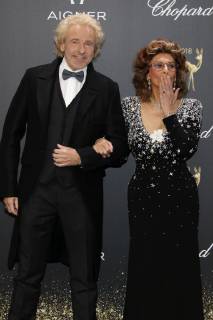 Thomas Gottschalk und Sophia Loren bei der 70. Bambi-Verleihung 2018 im Stage Theater am Potsdamer Platz. Berlin, 16.11.2018
