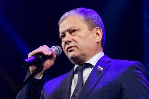 KAZAN, RUSSIA - NOVEMBER 23, 2018: Russian State Duma member Marat Bariyev speaks at the award ceremony for the winners of the Student of the Year 2018 Prize at Volga Region State Academy of Physical Culture, Sport and Tourism; established by the Cabinet of Ministers of Russia s Republic of Tatarstan and the Russian Union of Youth, the Student of the Year Prize is awarded annually in a number of categories to higher education students who win three rounds of competitions. Yegor Aleyev TASS  TS098891