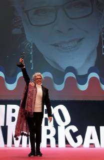 The actress Kiti Manver receives the Ciudad de Huelva Award, during the closing gala of the 44th edition of the Huelva Festival of Ibero-American Cinema, in the Palacio de Congresos of Huelva, Spain, 23 November 2018. Huelva Festival of Ibero-American Cinema !ACHTUNG: NUR REDAKTIONELLE NUTZUNG!  Copyright: xJuliánxPérezx GRAF5082 20181124-636786153557262137