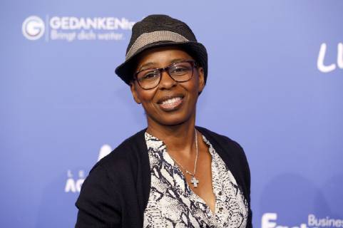 Shary Reeves bei der Verleihung vom Meinungsmacher-Preis Die Blaue Zunge im Rahmen der Gedanken tanken Rednernacht in der Lanxess Arena. Köln, 24.11.2018