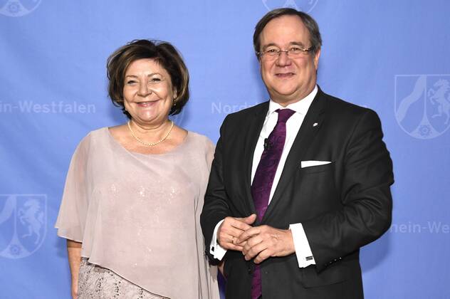 Armin Laschet mit Ehefrau Susanne Laschet bei der Verleihung des Staatspreises NRW im Gürzenich. Köln, 27.11.2018