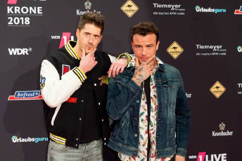 Bochum, Germany 06.12.2018, 1Live Krone 2018, SDP, Vincent Stein und Dag-Alexis Kopplin auf dem Roten Teppich der 1Live Krone ( DeFodi001