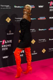 Bochum, Germany 06.12.2018, 1Live Krone 2018, Nikeata Thompson auf dem Roten Teppich der 1Live Krone ( DeFodi001